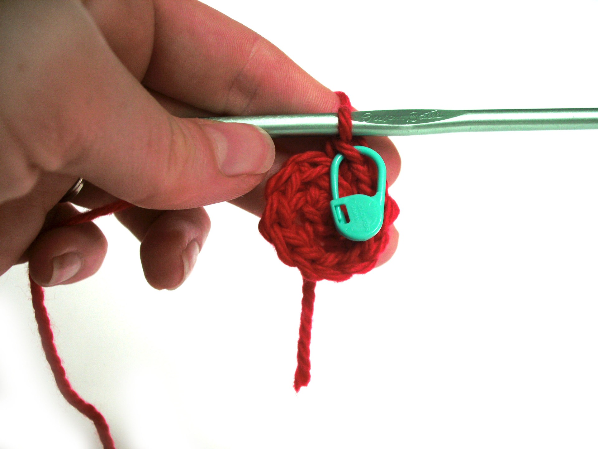 Example of a Stitch Marker in Use